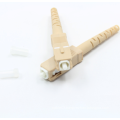 SC/PC Multimode 2.0/3.0mm Beige Fiber Optic Connector